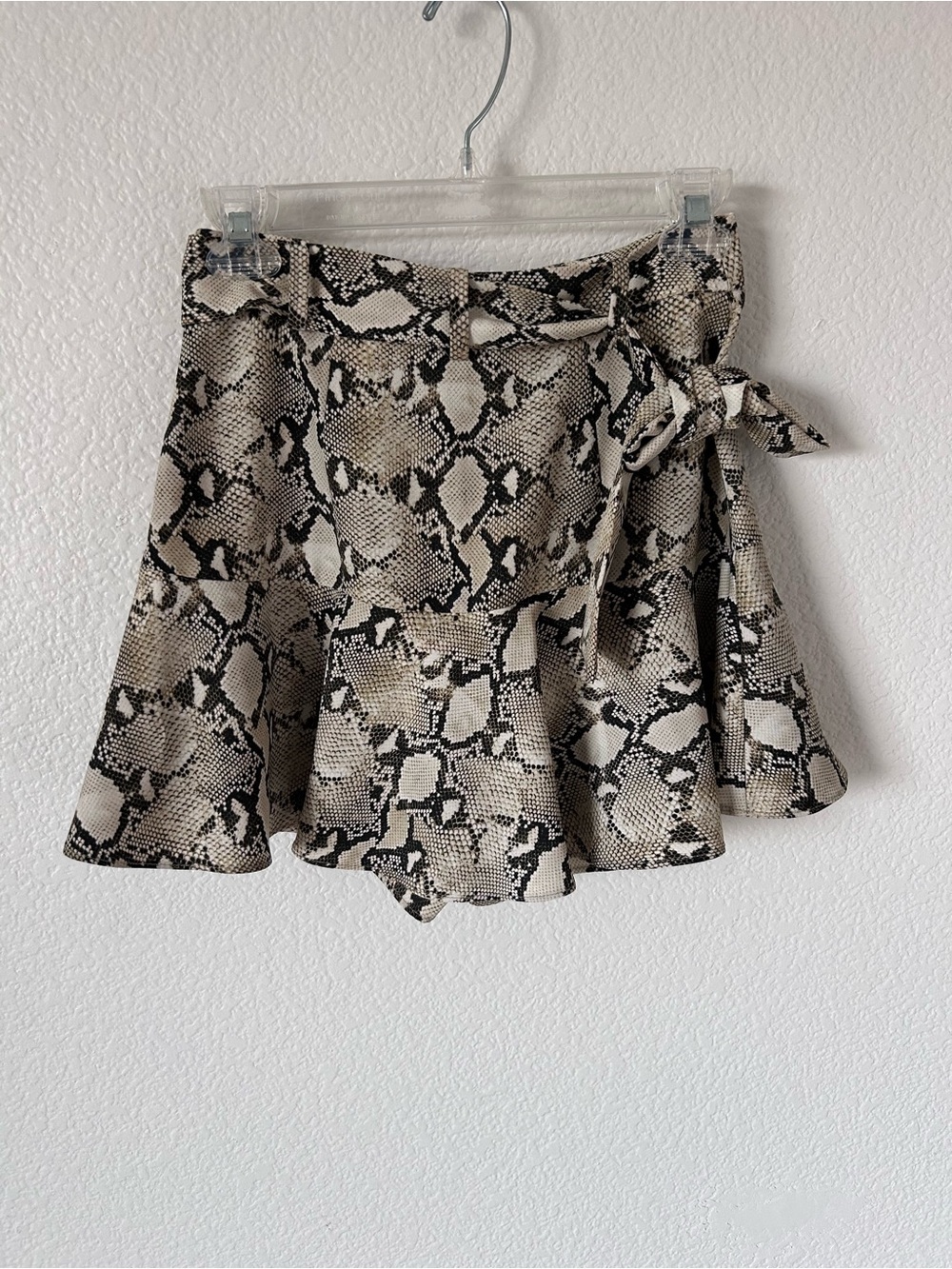 Zara Basic Snake Print Skort Baddie Festival Indie Sleeze Rocker 80s Inspired